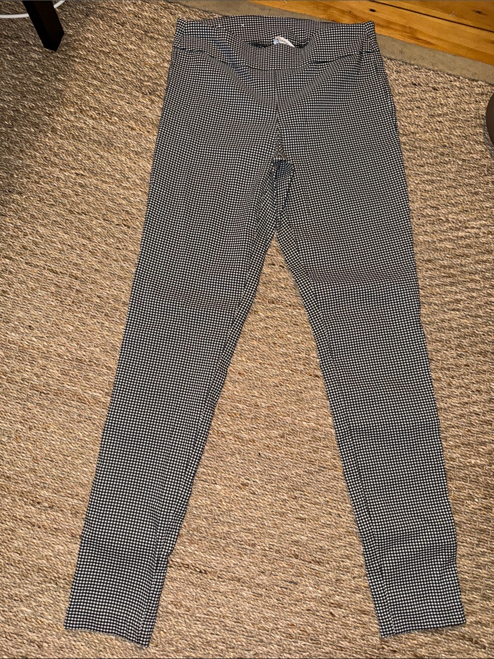 Calvin Klein Black and White Micro-Check Leggings